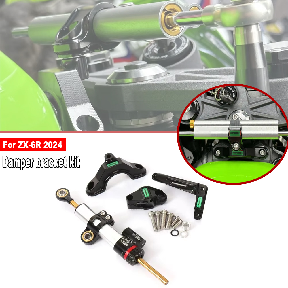 Para Kawasaki Ninja ZX 6R ZX-6 - Steering Damper Stabilizer Kit Cnc avaliação e preço