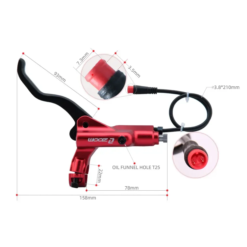 Zoom HB-876E disco de 4 pistão - Zoom Hydraulic Brake 4 Piston E-Scooter avaliação e preço